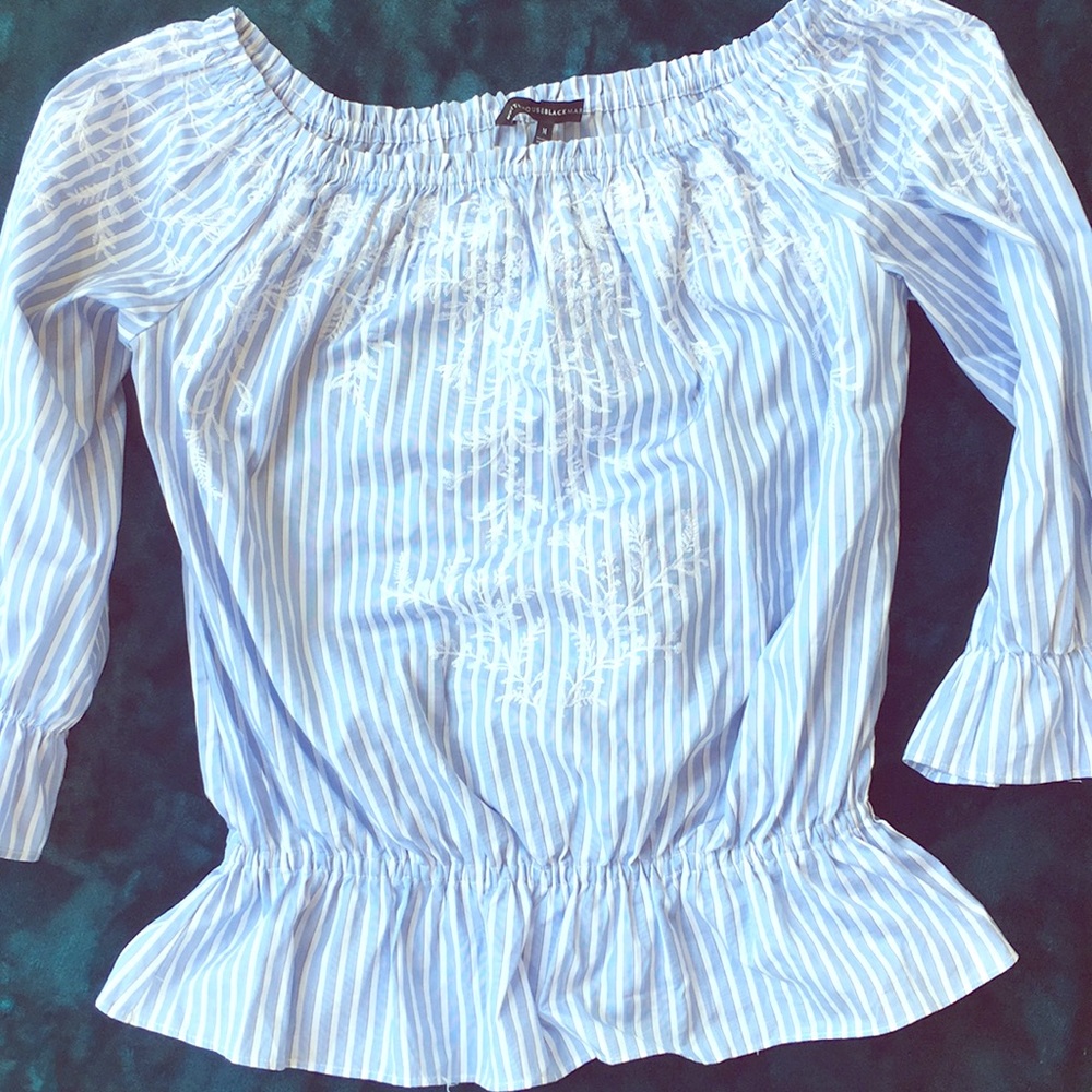 White House Black Market Peasant Blouse